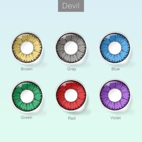 Devil colored contact lenses color range