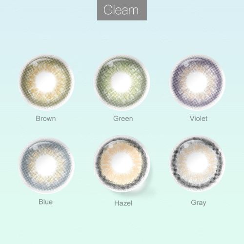 Gleam colored contact lenses color range