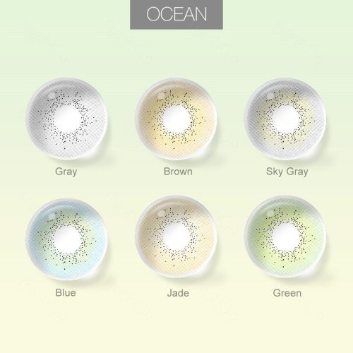 Ocean colored contacts in various colors