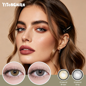 YITONGNIAN Korea Yearly Colored Contact Lens Wholesale Prescription Plano to 800 Medical Softlens Eye Contact Lenses