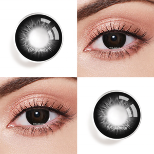 YITONGNIAN 14.5mm Soft HEMA Eye Lenses Black Color Contact Lenses Wholesale Natural Korean Style Gradient Lens 0~-8.00 Degree