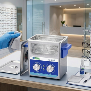 DK SONIC Large-size Ultrasonic Eyeglass Cleaner for European and American Optical shops