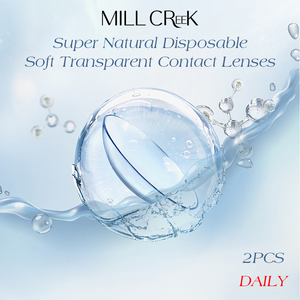 MILL CREEK UV Blocking Daily Clear Contact Lenses with Power Bulk Order Soft Breathable Lenses for Vision Correction